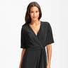 Eliza J Surplice Jersey Faux Wrap Dress