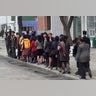 People in Pyongyang, North Korea