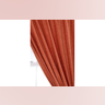 5. Orange Textured Velvet Curtain