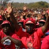 Supporters of the Movement for Democratic Change presidential candidate Morgan Tsvangirai attend the final campaign rally "Cross Over" on July 29, 2013 at the "Freedom Square" in Harare ahead of the general elections held on July 31, 2013.