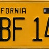 California Yellow Plates (1956-62)