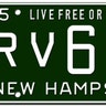 New Hampshire “Live Free or Die” Green Plate (1972-78):