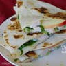 Turkey Quesadilla with Brie, Baby Kale and Apples