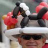 Balloon horse hat at Kentucky Derby