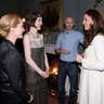 Chatting with actress Michelle Dockery (who plays Lady Mary Crawley) and Joanne Froggatt (who plays Anna Bates)