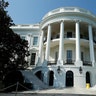 The South Portico porch steps of the White House are seen after a renovation in Washington