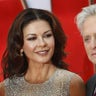 Husband and wife actors Catherine Zeta-Jones and Michael Douglas arrive for the European premiere of 