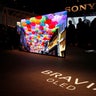 Sony Bravia OLED televisions are displayed during a Sony news conference at the 2017 CES in Las Vegas, Nevada .