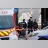 French police and emergency services are seen at the site near the Louvre Pyramid in Paris, France, February 3, 2017.