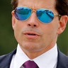 Anthony Scaramucci accompanies President Donald Trump in Brentwood, New York