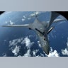 A U.S. Air Force B-1B Lancer assigned to the 37th Expeditionary Bomb Squadron conducts an inflight refueling, Aug. 7, 2017.
