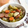 Brussels Sprout and Chicken Sausage Soup