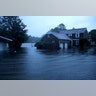 The Trent River overflows its banks and floods a neighborhood during Hurricane Florence in River Bend, North Carolina, Friday
