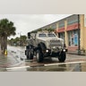 A police vehicle on patrol in Myrtle Beach, South Carolina, Friday