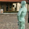 When this sculpture was unveiled outside the Franz Kafka Museum in Prague back in 2004, a real pissing match ensued…literally. Named “Proudly” by artist David Cerny, the sculpture of two serrated bronze figures urinating at each other is better known to the world as “Peeing Guys” and has stirred controversy ever since.