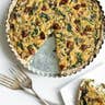 Sun Dried Tomato, Mushroom and Spinach Tofu Quiche