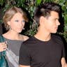 Taylor Lautner and Taylor Swift at Alice and Olivia store on Robertson in Hollywood stop at steak house before leaving in their R8 Audi. Oct 28, 2009 X17online.com exclusive