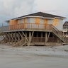 A home boarded up in preparation for Hurricane Florence in Topsail Beach, North Carolina, Wednesday