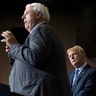 West Virginia Gov. Jim Justice, speaks at a campaign-style rally at Big Sandy Superstore Arena in Huntington, W.Va., Aug. 3. 