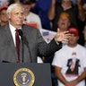 West Virginia Gov. Jim Justice speaks during a rally, Aug. 3.