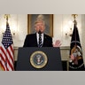 President Donald Trump makes a statement about the mass shooting in Las Vegas, Monday, at the White House in Washington