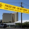 The site of the Route 91 music festival mass shooting is seen outside the Mandalay Bay Resort and Casino