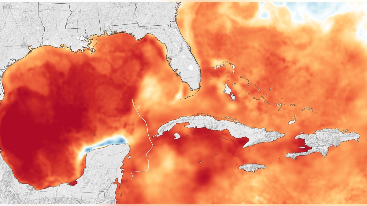 NASA Earth Observatory images by Joshua Stevens and Lauren Dauphin, using sea surface temperature data from Coral Reef Watch, storm track information from Weather Underground and MODIS data from NASA EOSDIS/LANCE and GIBS/Worldview.