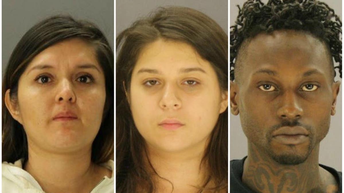 From left: Brenda Delgado is accused of recruiting Crystal Cortes and Kristopher Love to help her kill Kendra Hatcher, who was dating Delgado's ex-boyfriend.