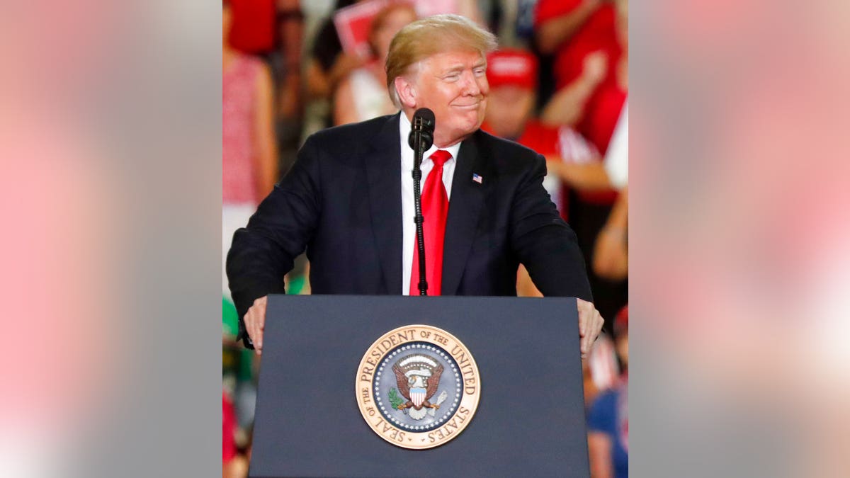 President Donald Trump speaks at a rally endorsing the Republican ticket in Pennsylvania on Wednesday. (AP Photo/Keith Srakocic)