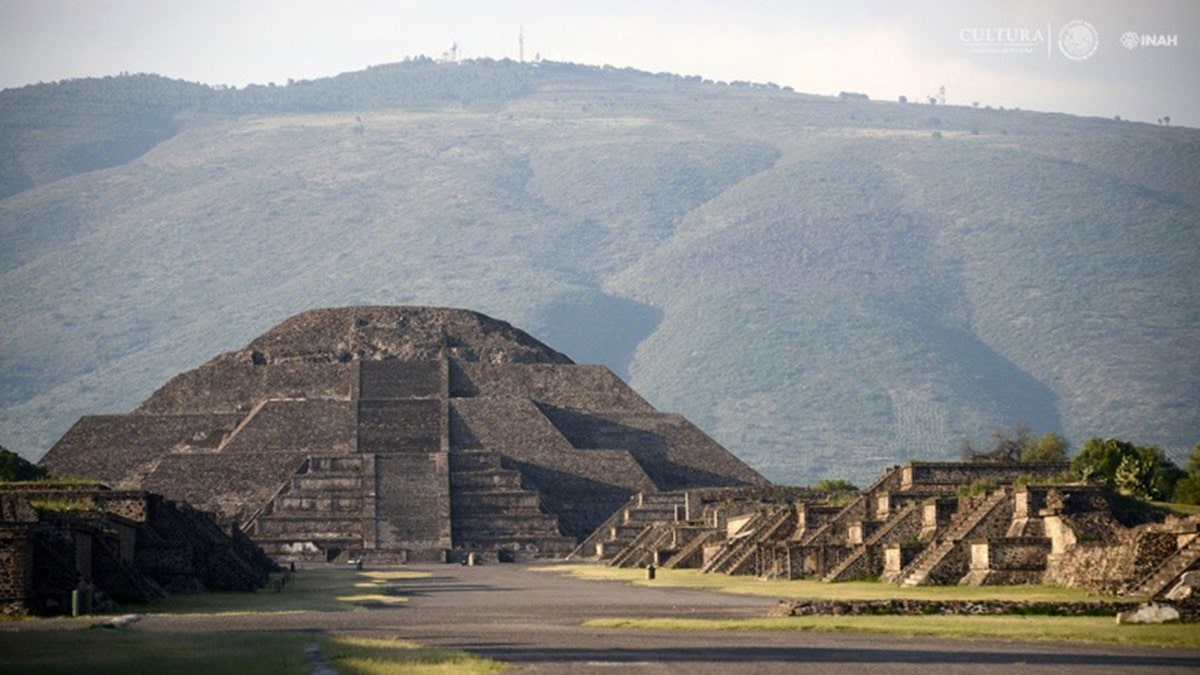 The chamber and tunnel were discovered beneath the Pyramid of the Moon.