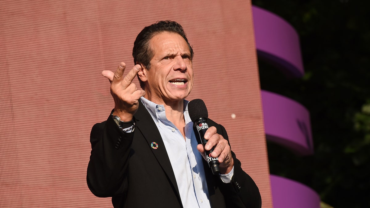 The widow of a slain police officer is attacking New York Gov. Andrew Cuomo in a new campaign ad over the parole and voting rights restoration of the man convicted of murdering her husband and his partner. (Photo by Evan Agostini/Invision/AP)