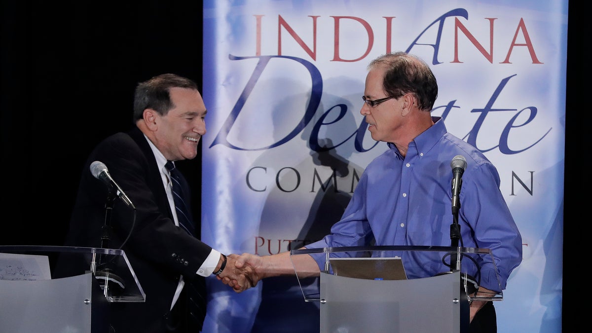 Incumbent Sen. Joe Donnelly has often criticized Republican nominee Mike Braun (right) for his company's use of foreign workers and imports. 
