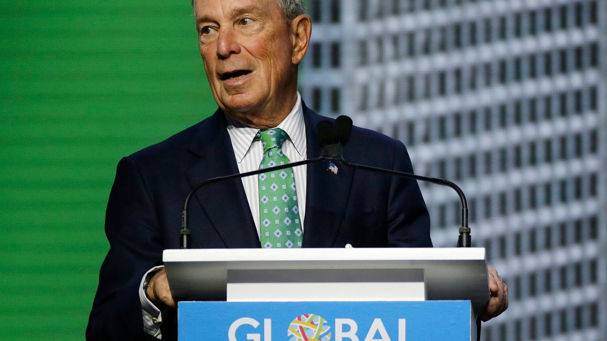 Bloomberg speaks during the plenary session of the Global Action Climate Summit in San Francisco