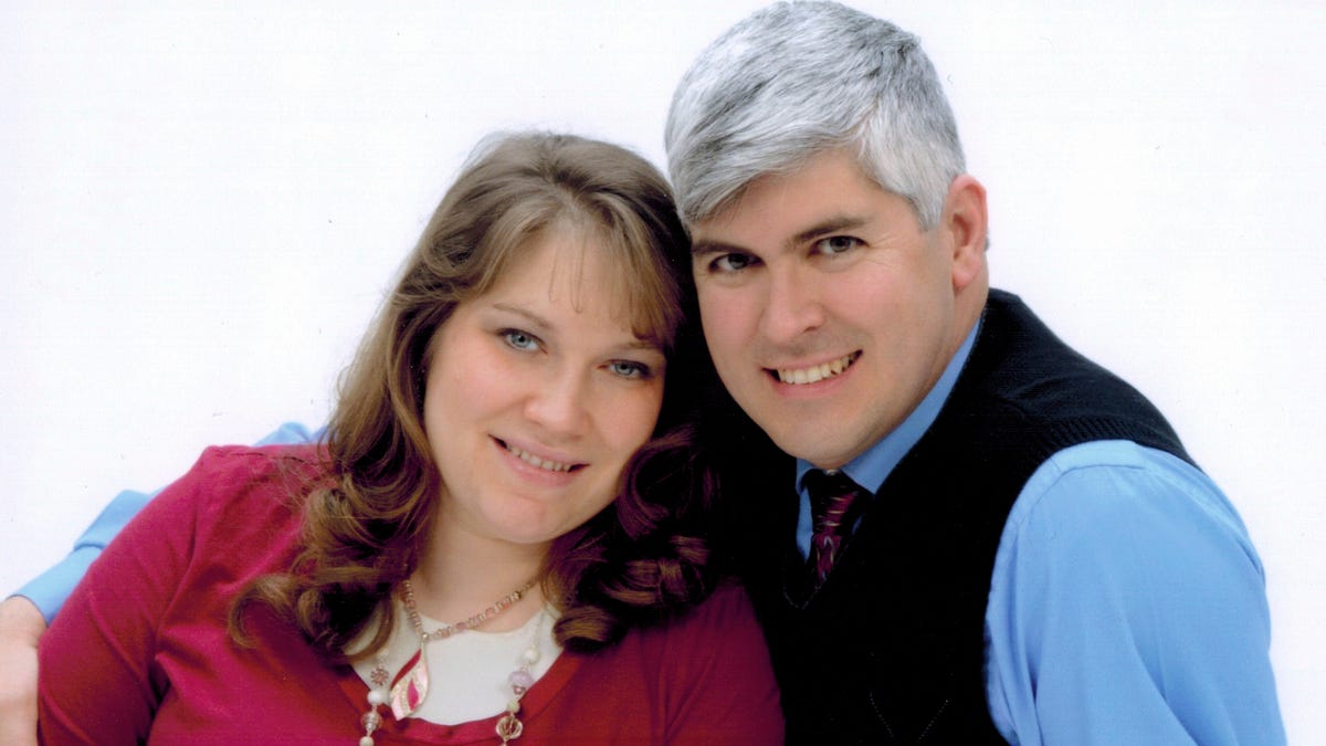 Charles Wesco, an American missionary, (pictured here with wife Stephanie) died after being shot in the head amid fighting between armed separatists and soldiers in northwestern Cameroon. (Don Williams via AP)