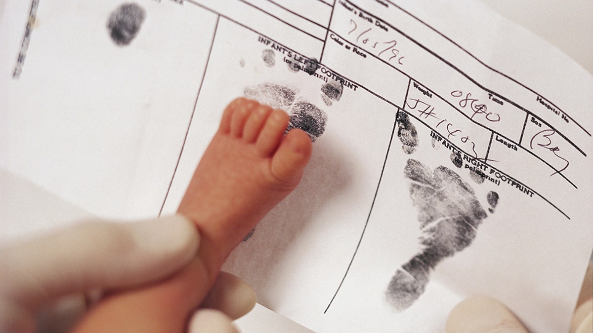 birth certificate footprint