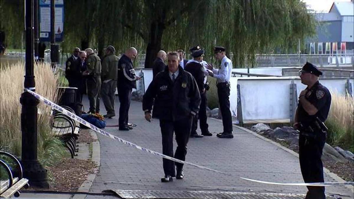 The bodies were discovered on rocks near the Hudson River.