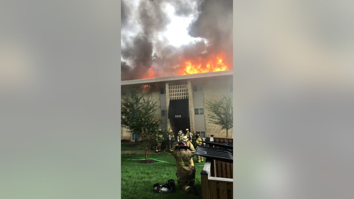 The 3-alarm fire took firefighters almost 2 hours to extinguish.