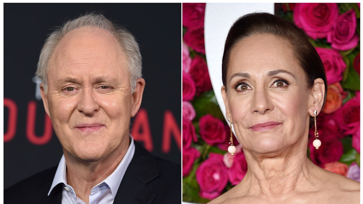 John Lithgow, left, and Laurie Metcalf will play the roles of former President Bill Clinton and Hillary Clinton in a new Broadway play.
