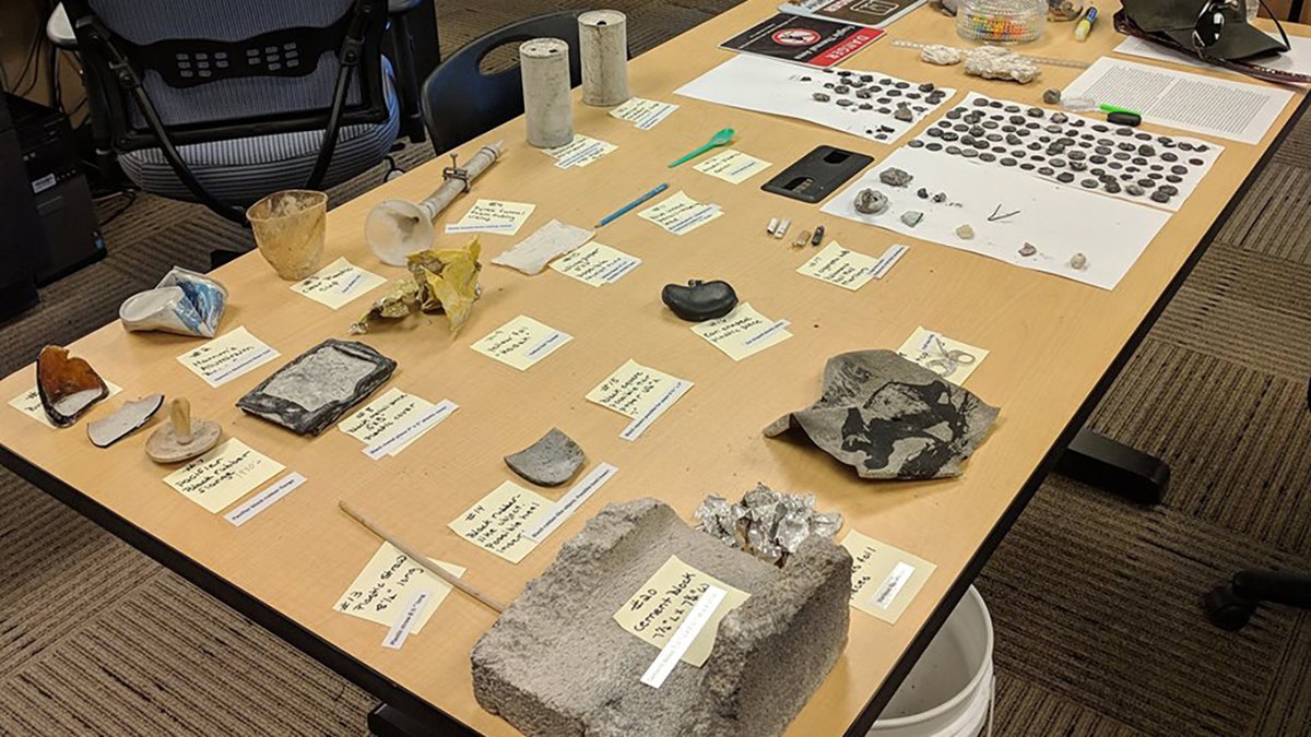 A geyser eruption at Yellowstone revealed a plethora of trash.