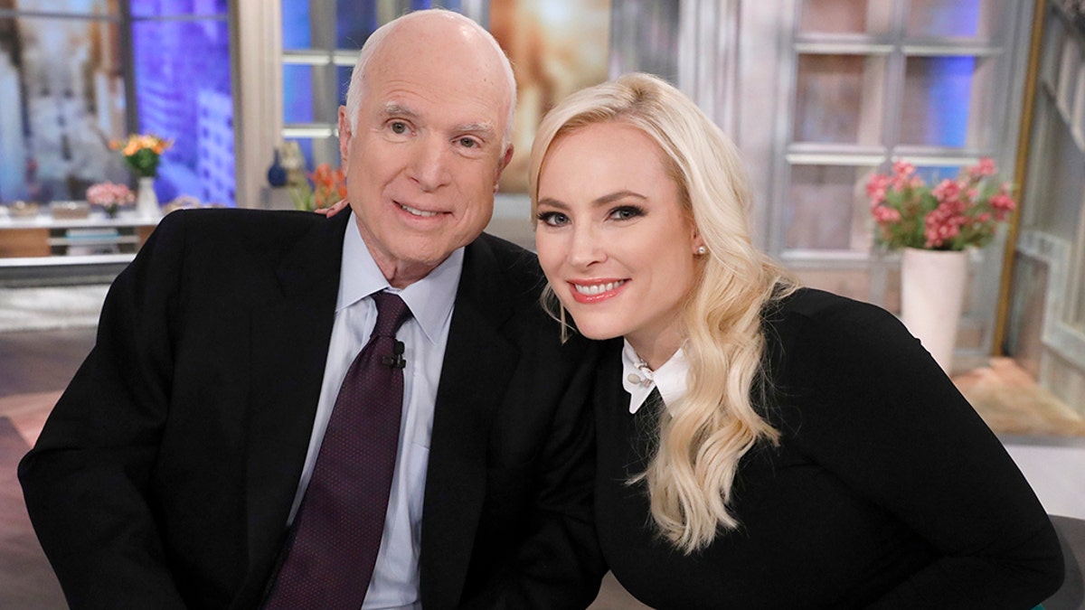 Meghan McCain with her late father John McCain in 2017.