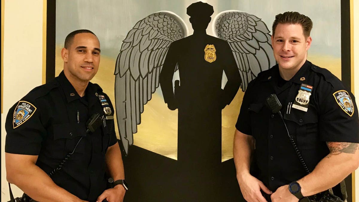 The two officers were on patrol in the Bronx last week when they were flagged down by a speeding car.