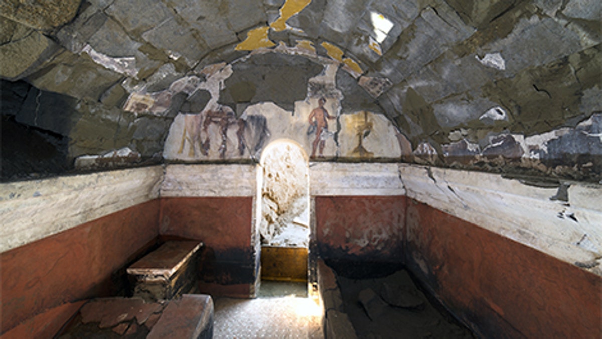Painted burial chamber excavated in 2018