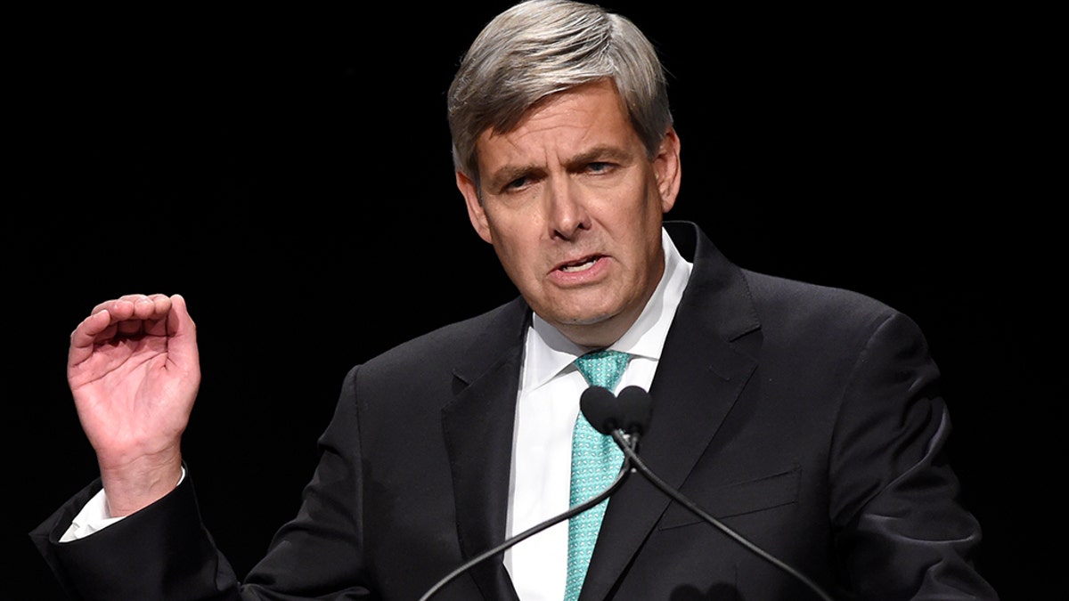 Republican gubernatorial candidate Bob Stefanowski answers a question during the Connecticut Broadcasters Association gubernatorial debate, Thursday, Oct. 18, 2018 in Hartford, Conn.