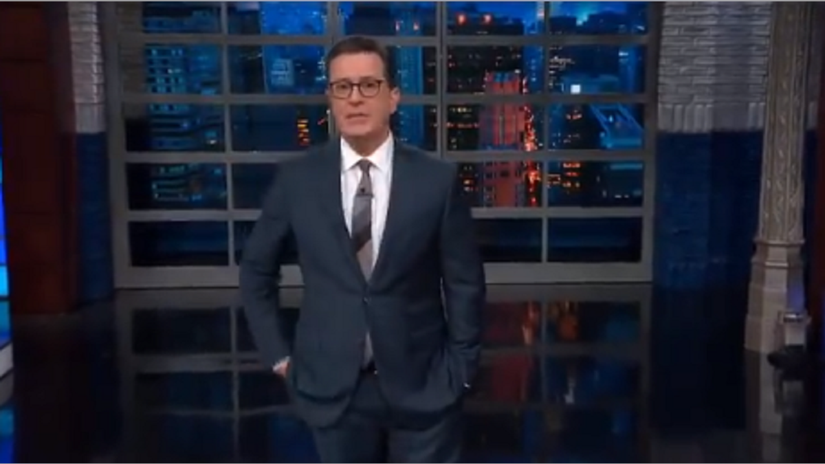 'Late Show' host Stephen Colbert discussed the Democrats taking the House on Tuesday, stating the party can now "open investigations" into President Trump.