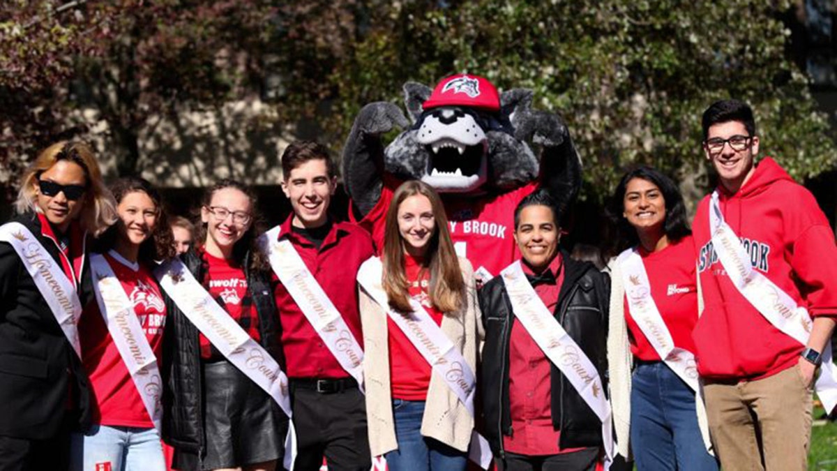 Eight of Stony Brook University's 10 homecoming court finalists. This year there will no longer be a "king" and "queen," but instead there will be three individual winners.
