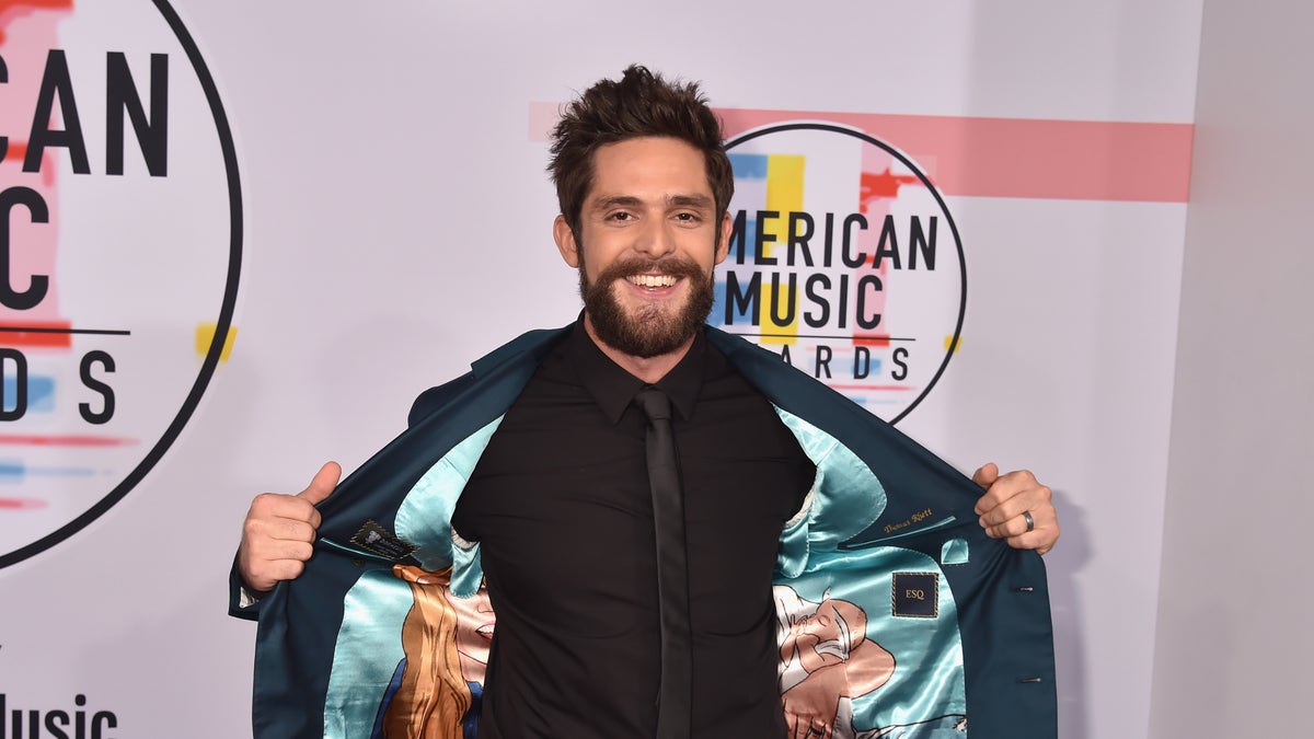 Thomas Rhett attends the 2018 American Music Awards at Microsoft Theater on October 9, 2018 in Los Angeles, California. (Getty)