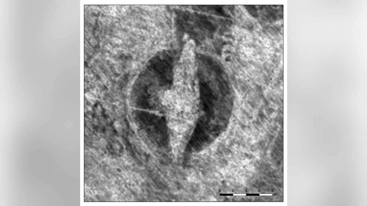 Georadar revealed the outline of the Viking ship. (NIKU)