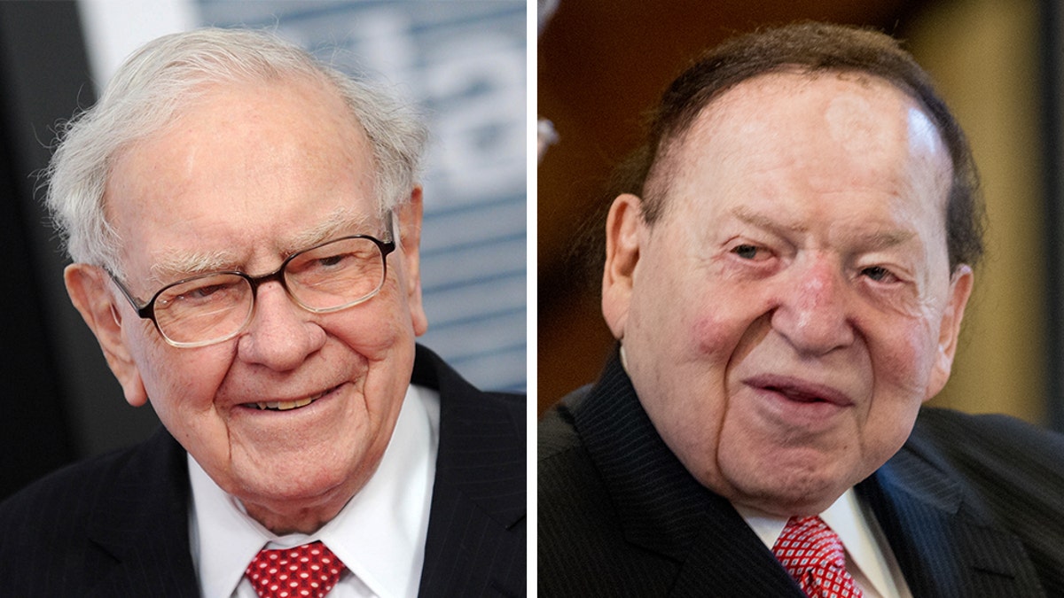 Warren Buffett, left, has engaged in a political fight with Sheldon Adelson over Nevada's energy.