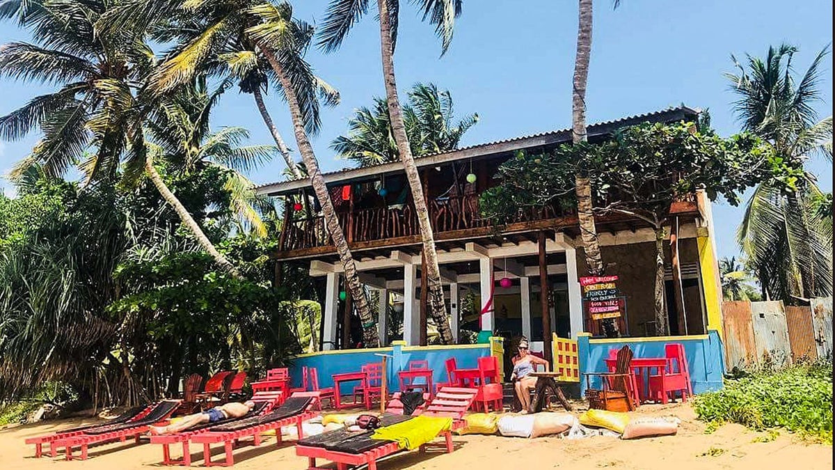 The couple opened the seven-bedroom B&amp;B,named Lucky Beach Tangalle, in July.