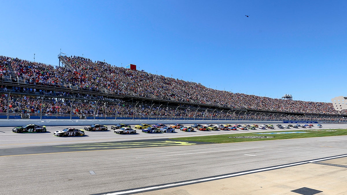 A file photo of the 1000Bulbs.com 500 NASCAR Cup Series auto race at Talladega